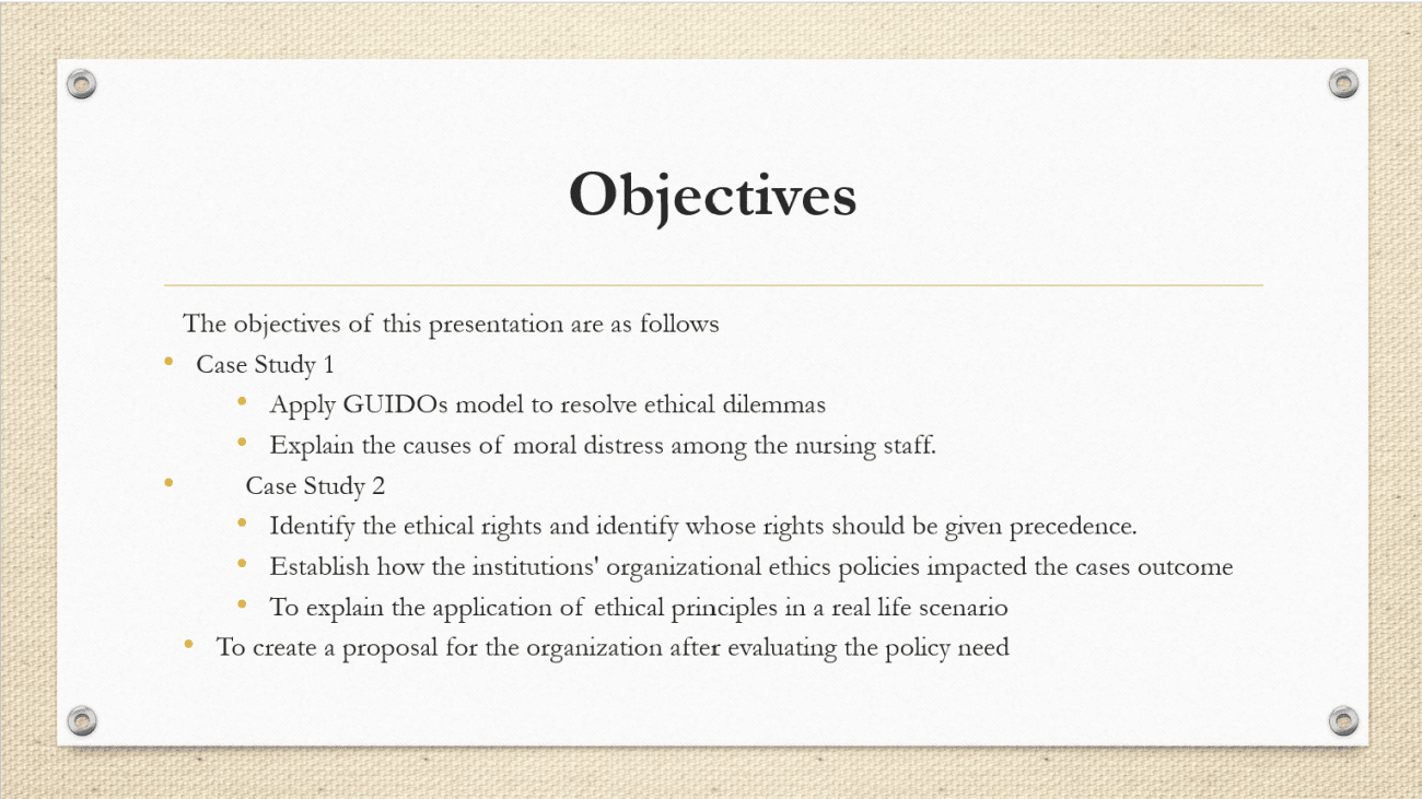 Objectives