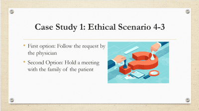 Case Study 1: Ethical Scenario 4-3