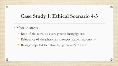 Case Study 1: Ethical Scenario 4-3