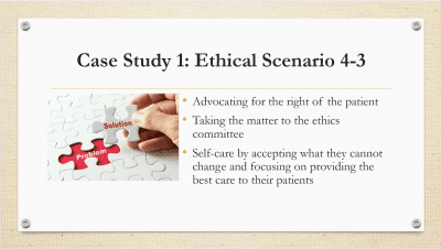 Case Study 1: Ethical Scenario 4-3